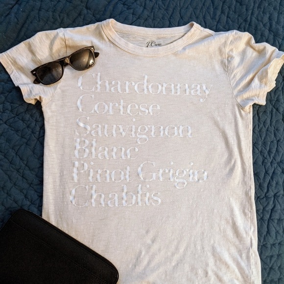 J. Crew Tops - White wine J.crew casual tee